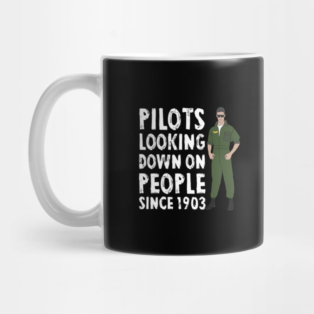 Airplane Pilot Shirts - Looking down Since 1903 by Pannolinno